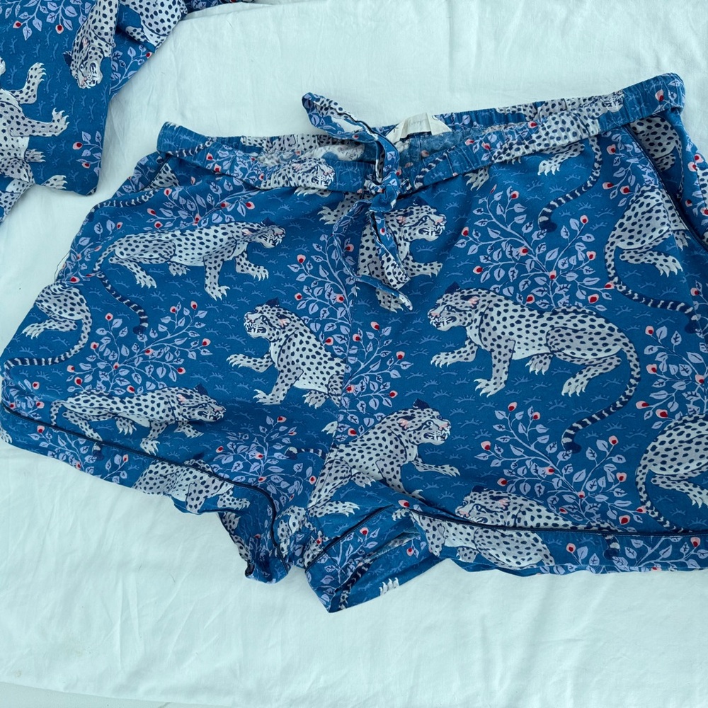 Tiger Queen blue/white XL Printfresh cotton shorts